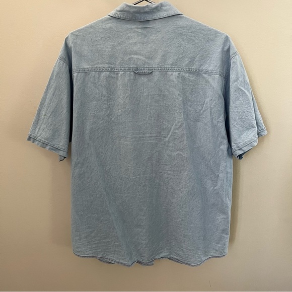 Clementine Vintage Woman’s Blue Jean Button Down Shirt Size Medium - Picture 2 of 5